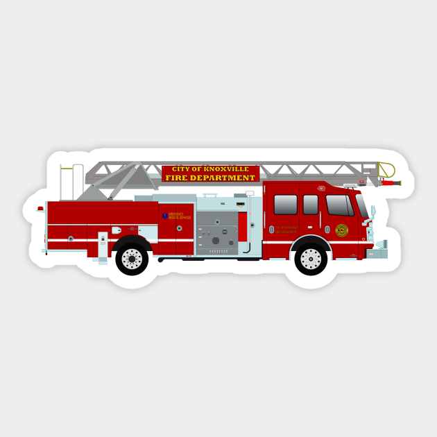 Knoxville Fire Department Ladder Sticker by BassFishin